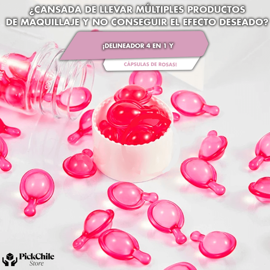 Delineador Multifunción 4 en 1 - Luce un maquillaje Perfecto - Cápsulas de Rosas