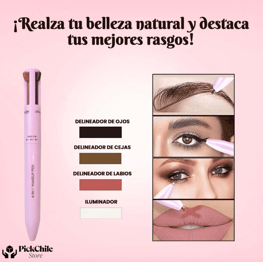 Delineador Multifunción 4 en 1 - Luce un maquillaje Perfecto - Cápsulas de Rosas